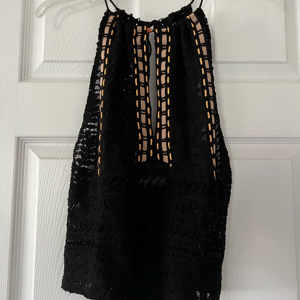 Free People Crochet Halter Top